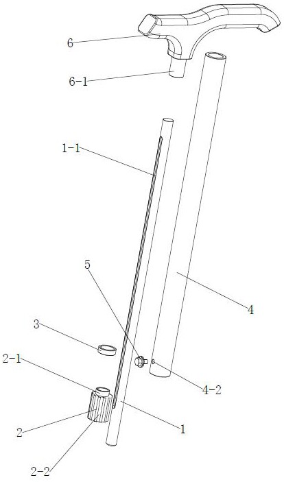 一种可伸缩调节的拐杖的制作方法